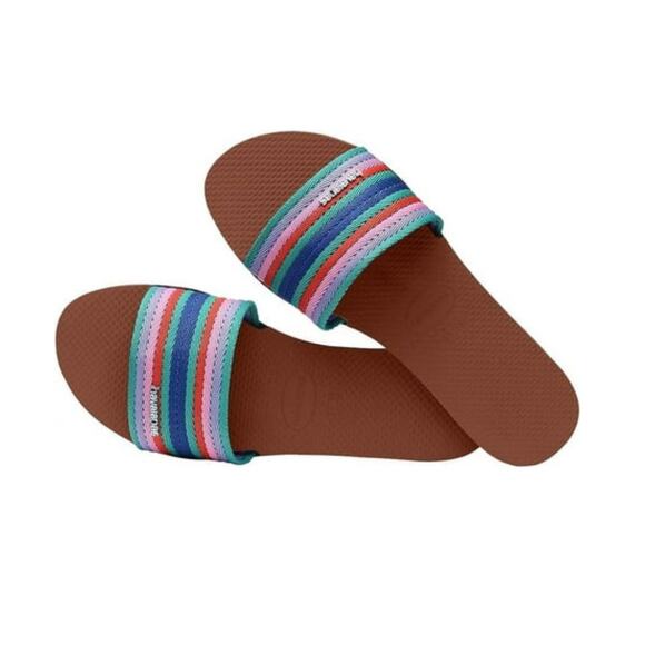 Havaianas Women You Malta Mix Sandals  Beach Sandals - Rust Women's 7/8 - Picture 2 of 7